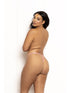 Embroidered Open Crotch Panty With Gold Hardware